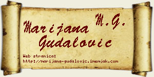 Marijana Gudalović vizit kartica